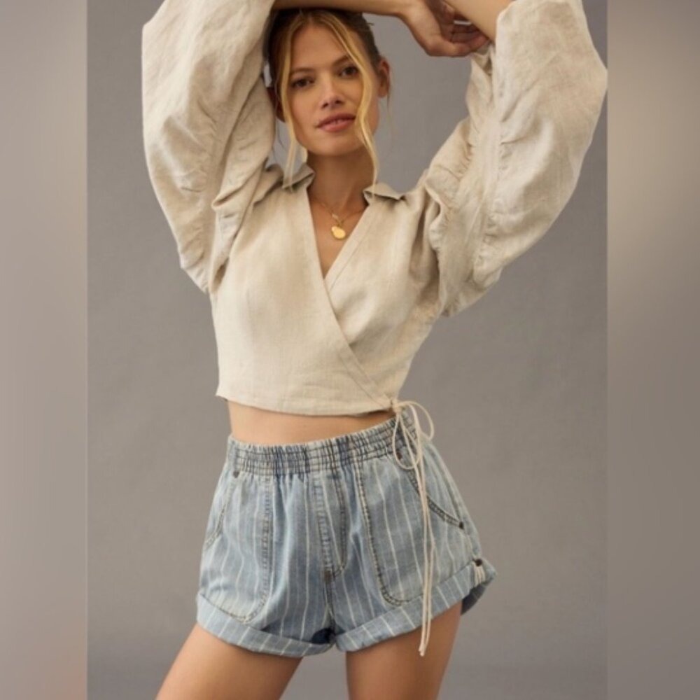One Teaspoon Le Stripe Hunters Relaxed Shorts size XL